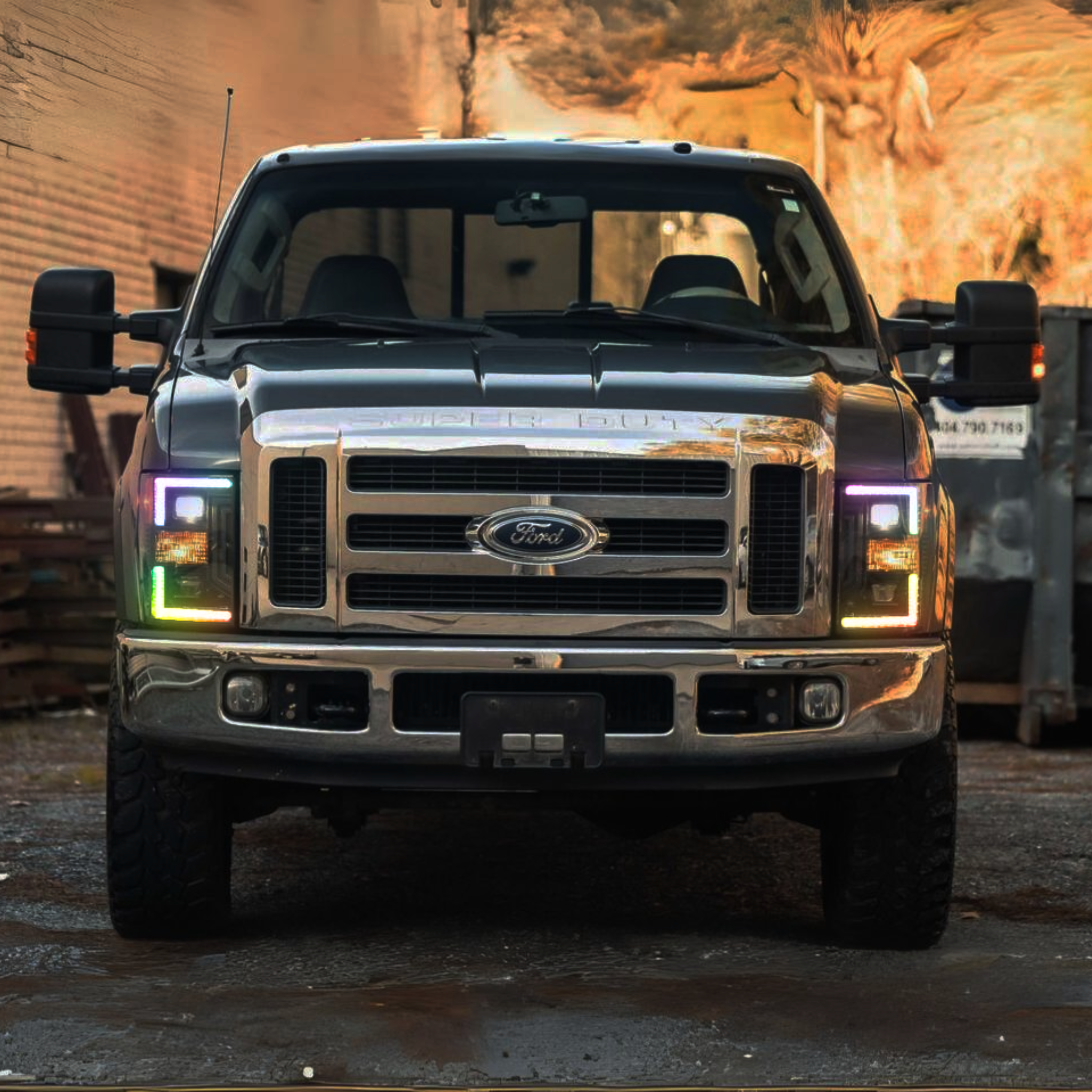 Ford Super Duty: Multicolor Built Morimoto XB Hybrid Headlights (2008-2010)