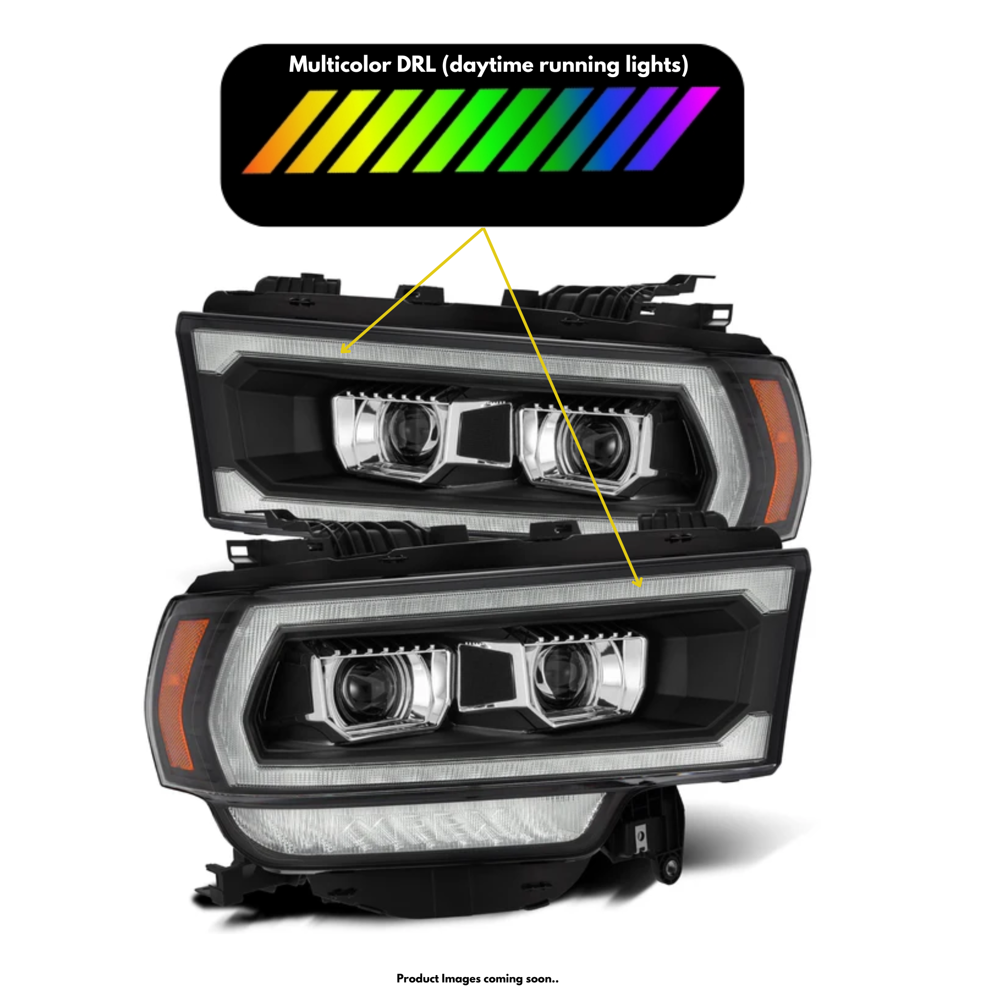 Ram 2500/3500/4500/5500 LUXX-Series LED Projector Multicolor Headlights (2019-2022)