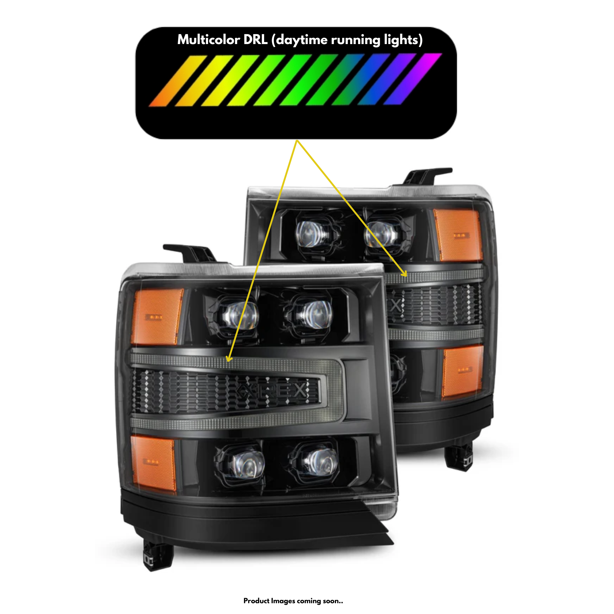 Chevrolet Silverado 1500 NOVA-Series LED Projector Multicolor Headlights (2016-2018)