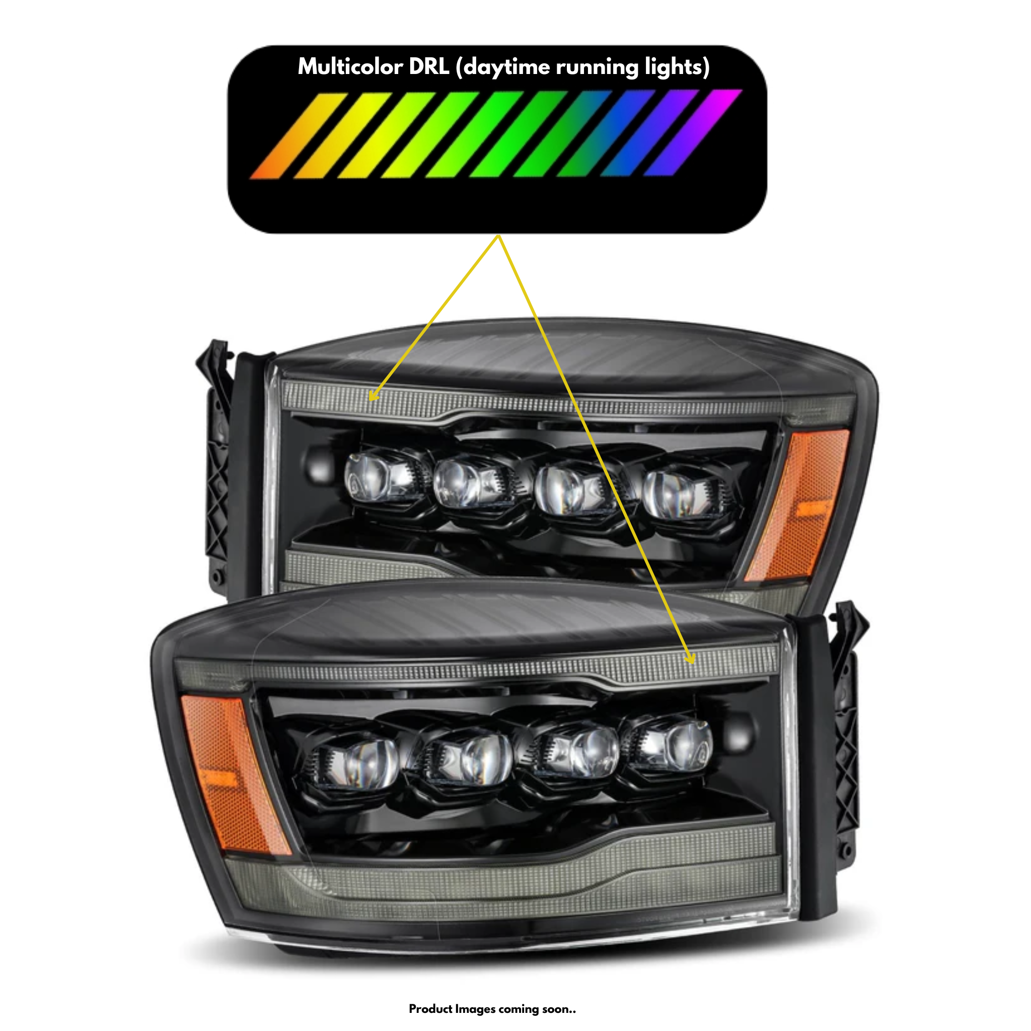 Dodge Ram NOVA-Series LED Projector Multicolor Headlights (2006-2008)