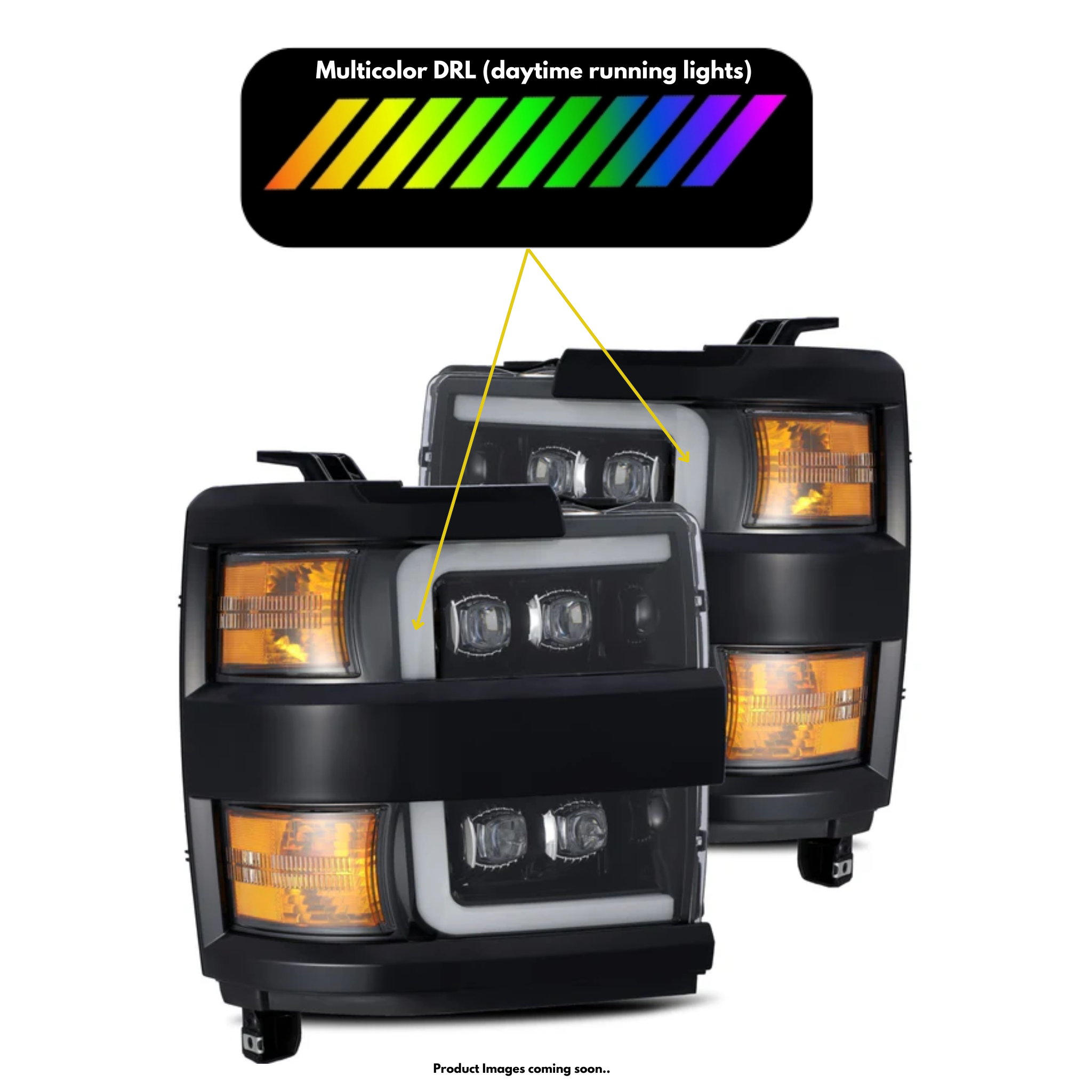 Chevrolet Silverado HD MKII NOVA-Series LED Projector Multicolor Headlights (2015-2019)