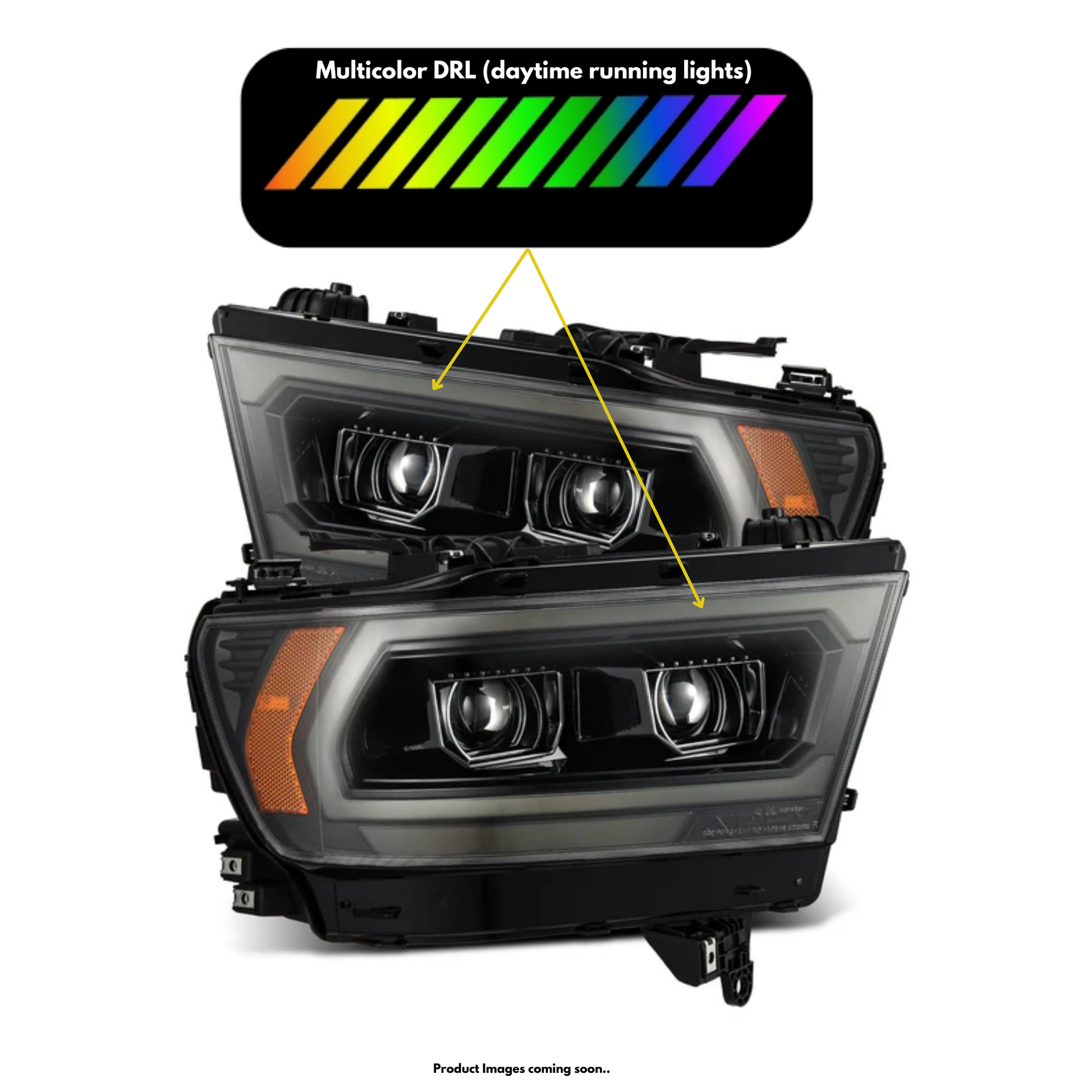 Ram 1500 (MK II 2500 Style) PRO-Series Halogen Projector Multicolor Headlights (2019-2024)