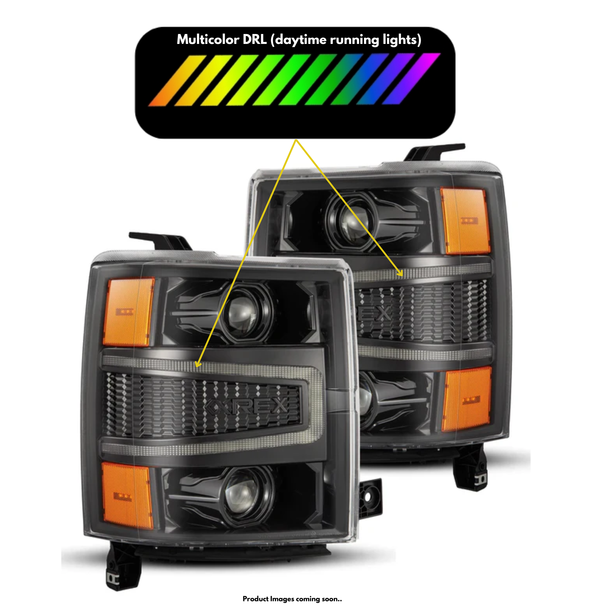 Chevrolet Silverado Luxx-Series LED Projector Multicolor Headlights (2014-2015)