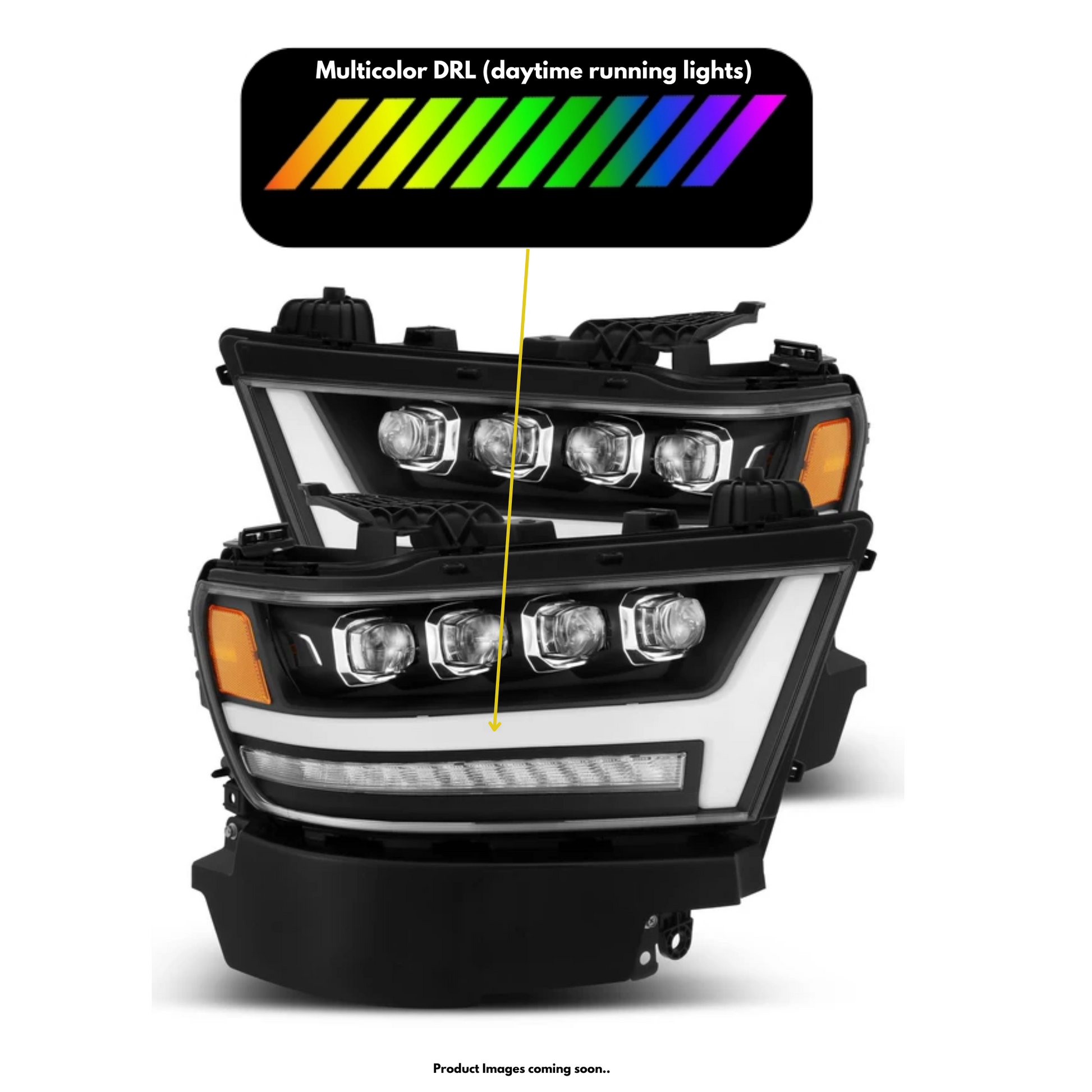 Ram 1500 NOVA-Series LED Projector Multicolor Headlights (2019-2024)