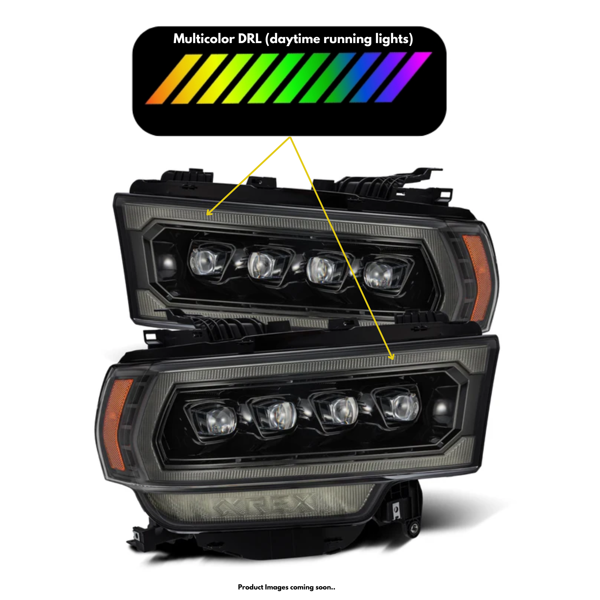 Ram 2500/3500/4500/5500 NOVA-Series LED Projector Multicolor Headlights (2019-2024)