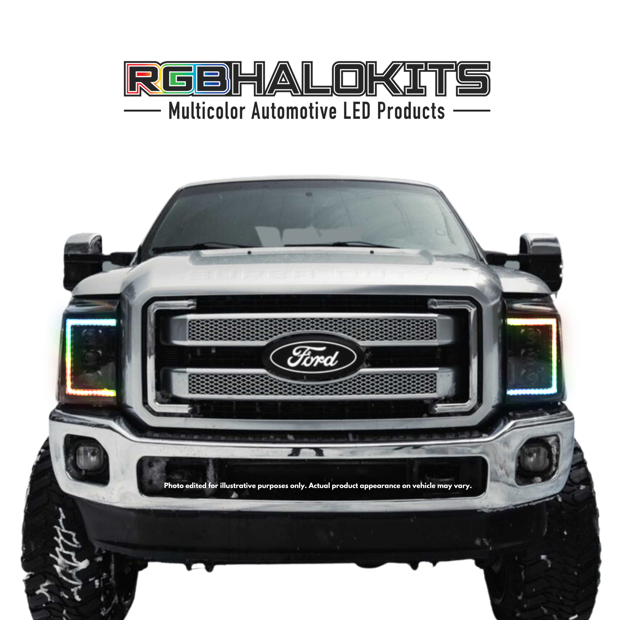 Ford Super Duty: Multicolor Built Morimoto XB Headlights (2011-2016)