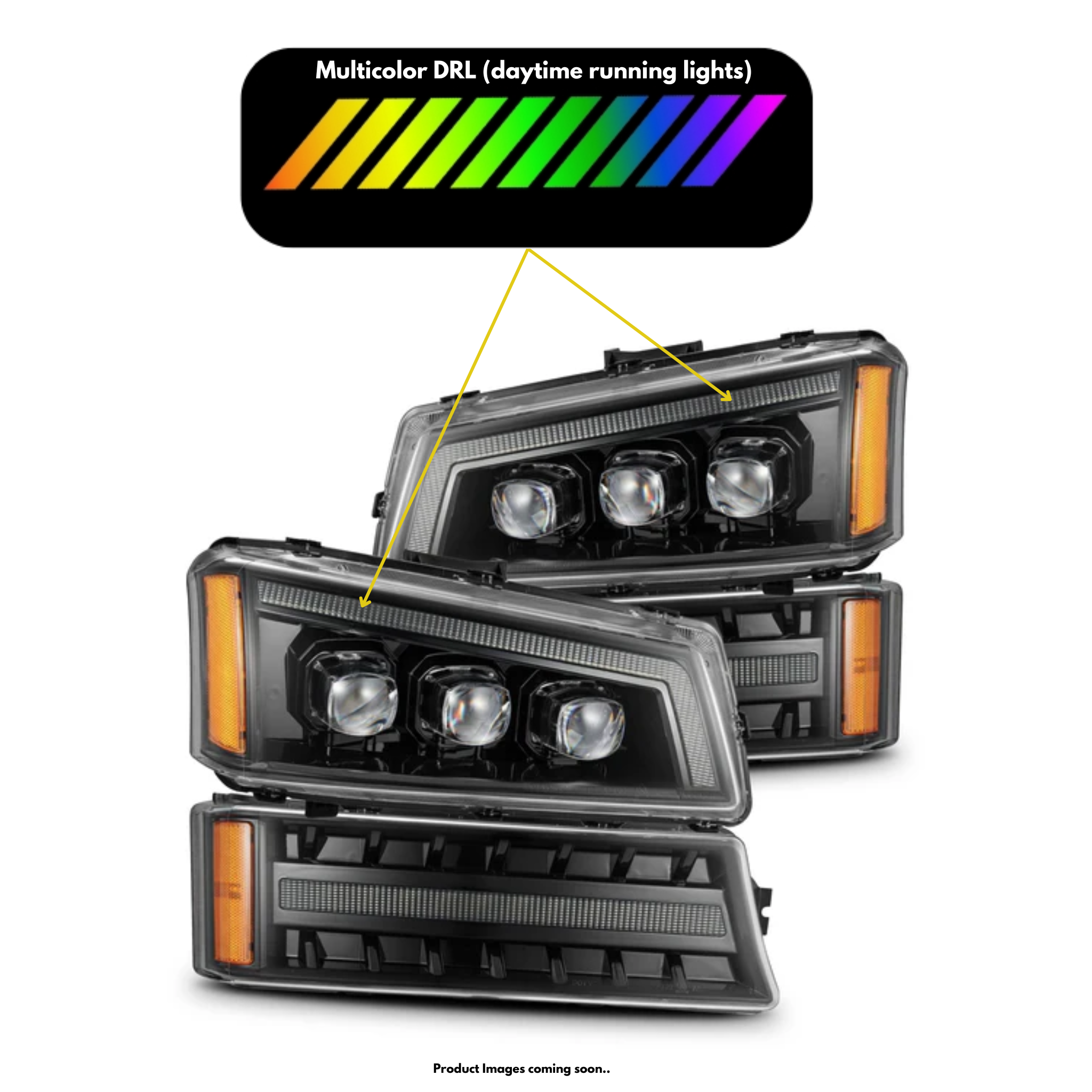 Chevrolet Silverado (2003-2006) / Avalanche (2002-2006) (without body cladding) NOVA-Series LED Projector Multicolor Headlights