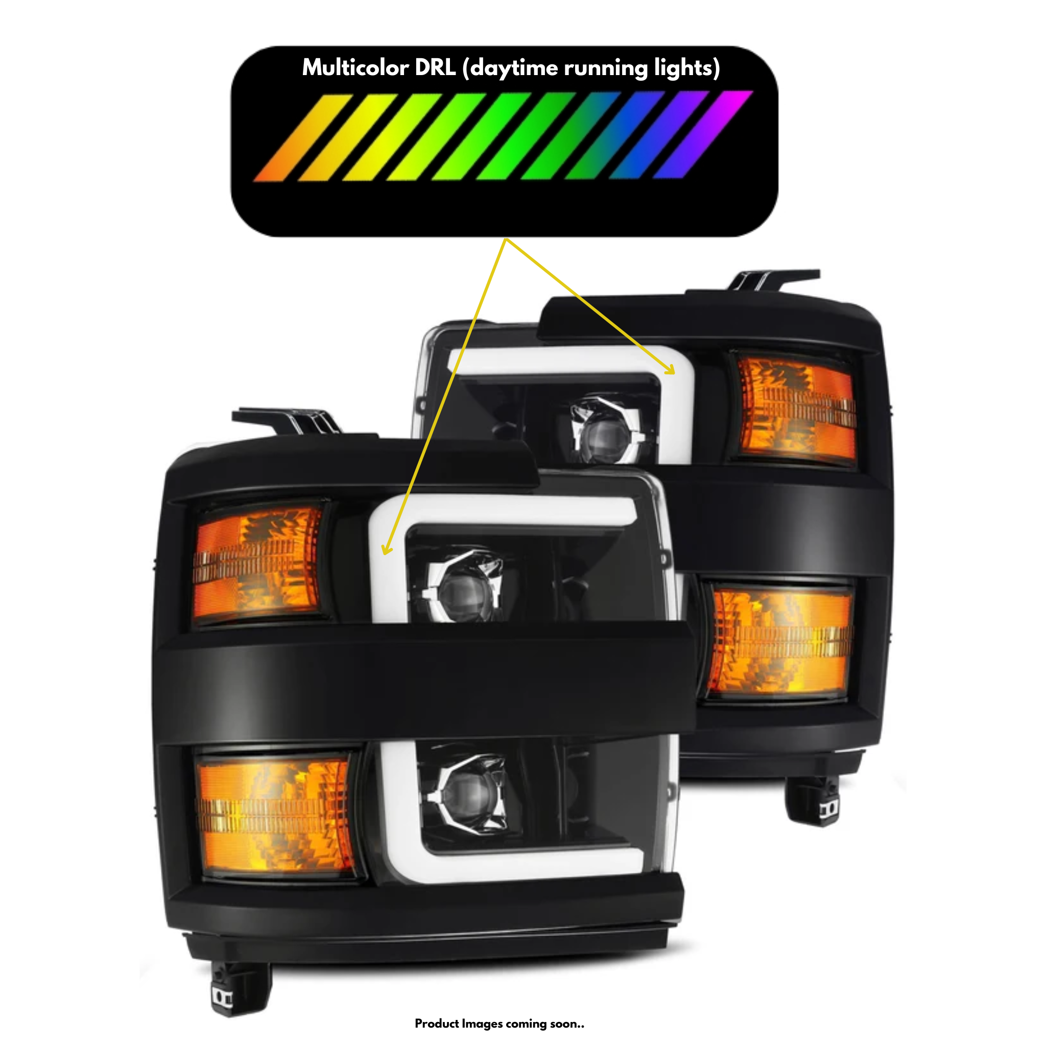 Chevrolet Silverado HD PRO-Series Halogen Projector Multicolor Headlights (2015-2019)