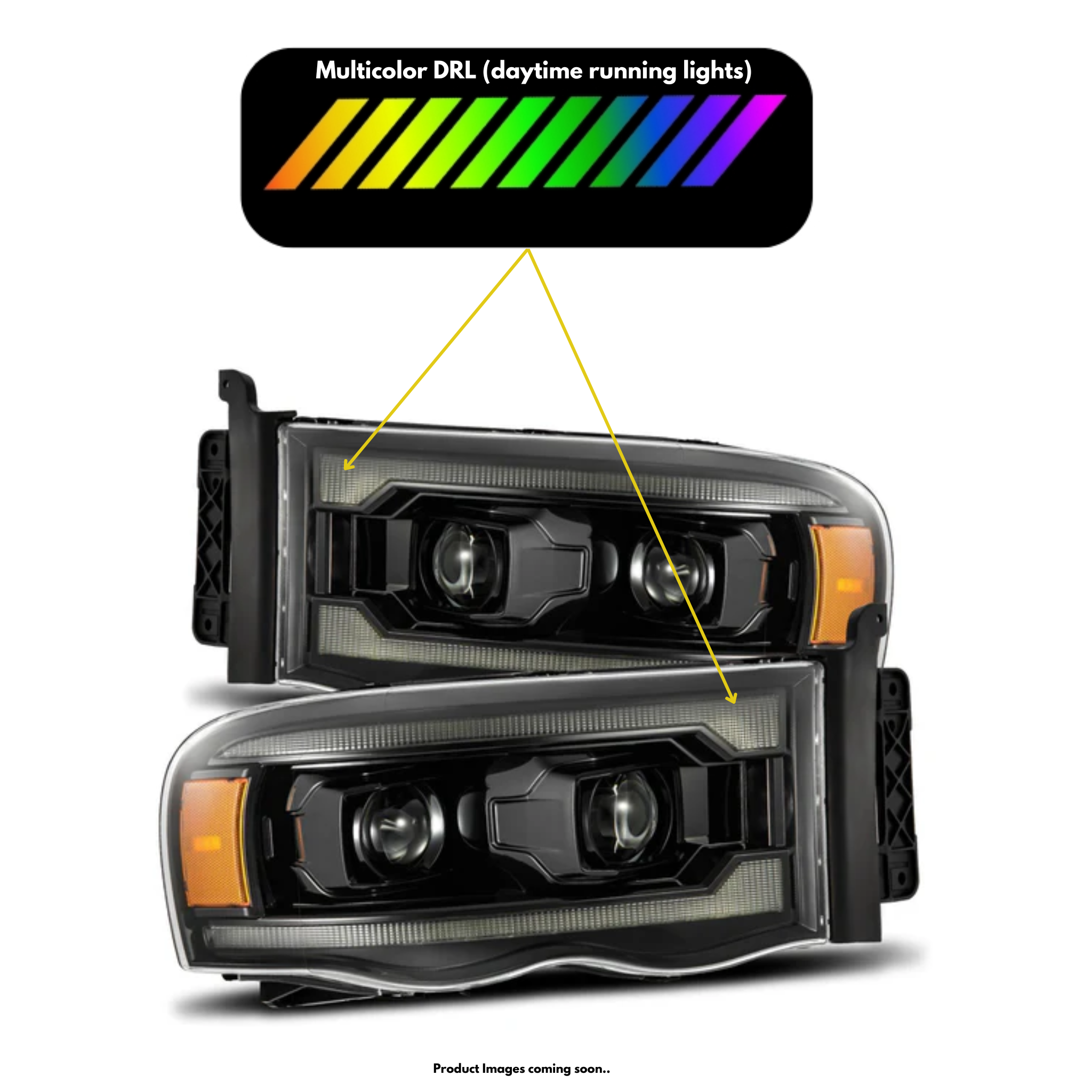 Dodge Ram LUXX-Series LED Projector Multicolor Headlights (2002-2005)