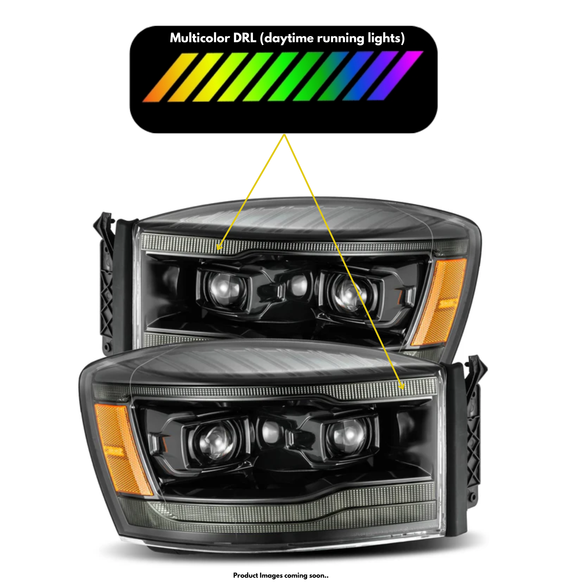 Dodge Ram PRO-Series Halogen Projector Multicolor Headlights (2006-2008)