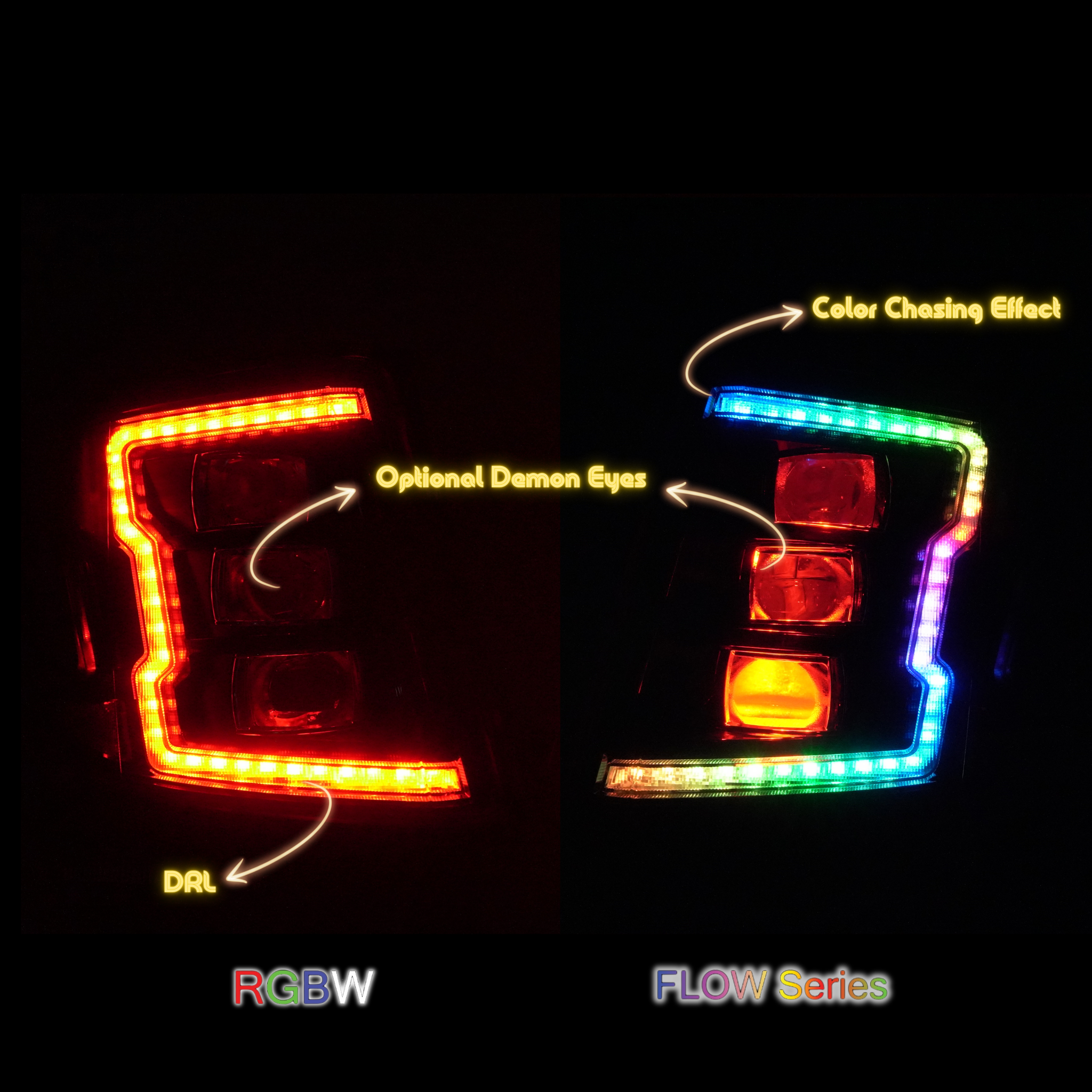 Chevrolet Tahoe/Suburban: Multicolor Built Morimoto XB Headlights (2015-2020)