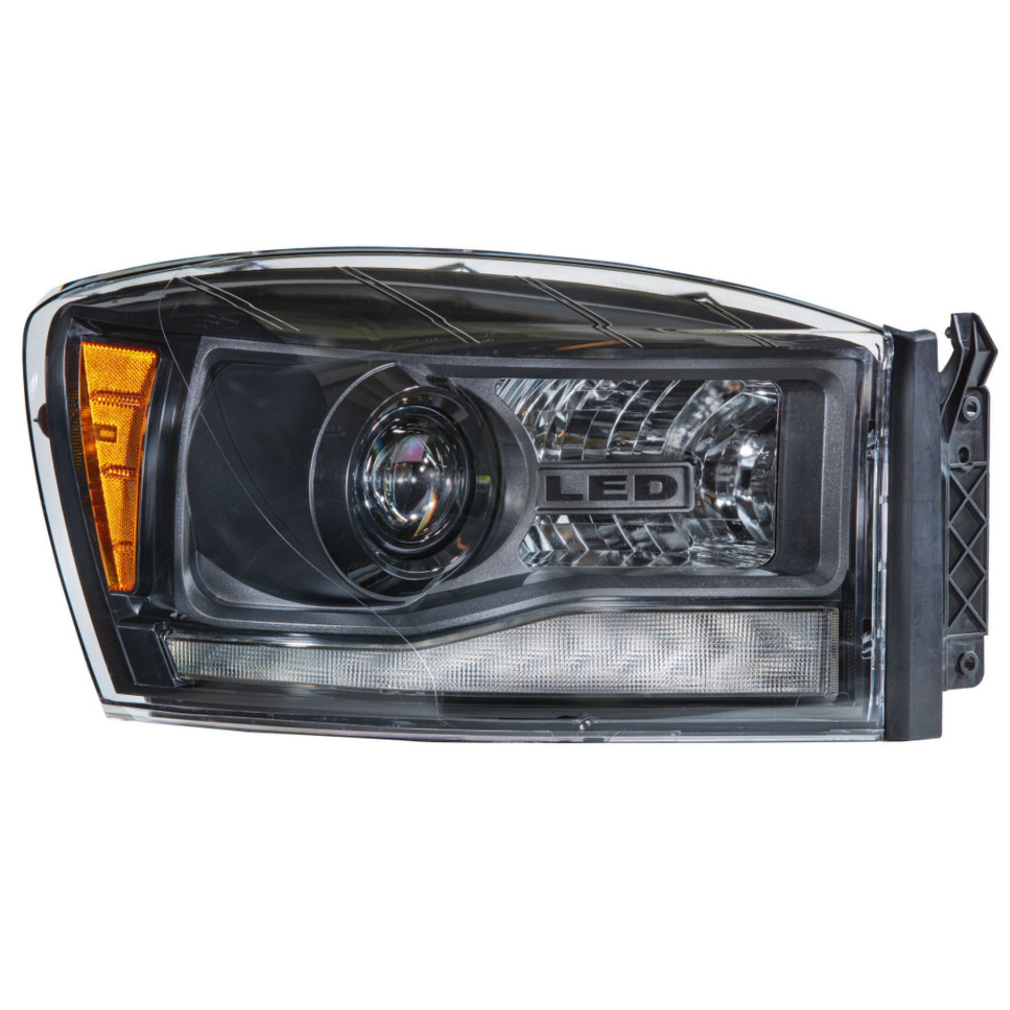 2006-2008 Dodge RAM: Multicolor Built Morimoto XB Hybrid Headlights - RGB Halo Kits Multicolor Flow Series Color Chasing RGBWA LED headlight kit Colorshift Oracle Lighting Trendz OneUpLighting Morimoto theretrofitsource AutoLEDTech Diode Dynamics