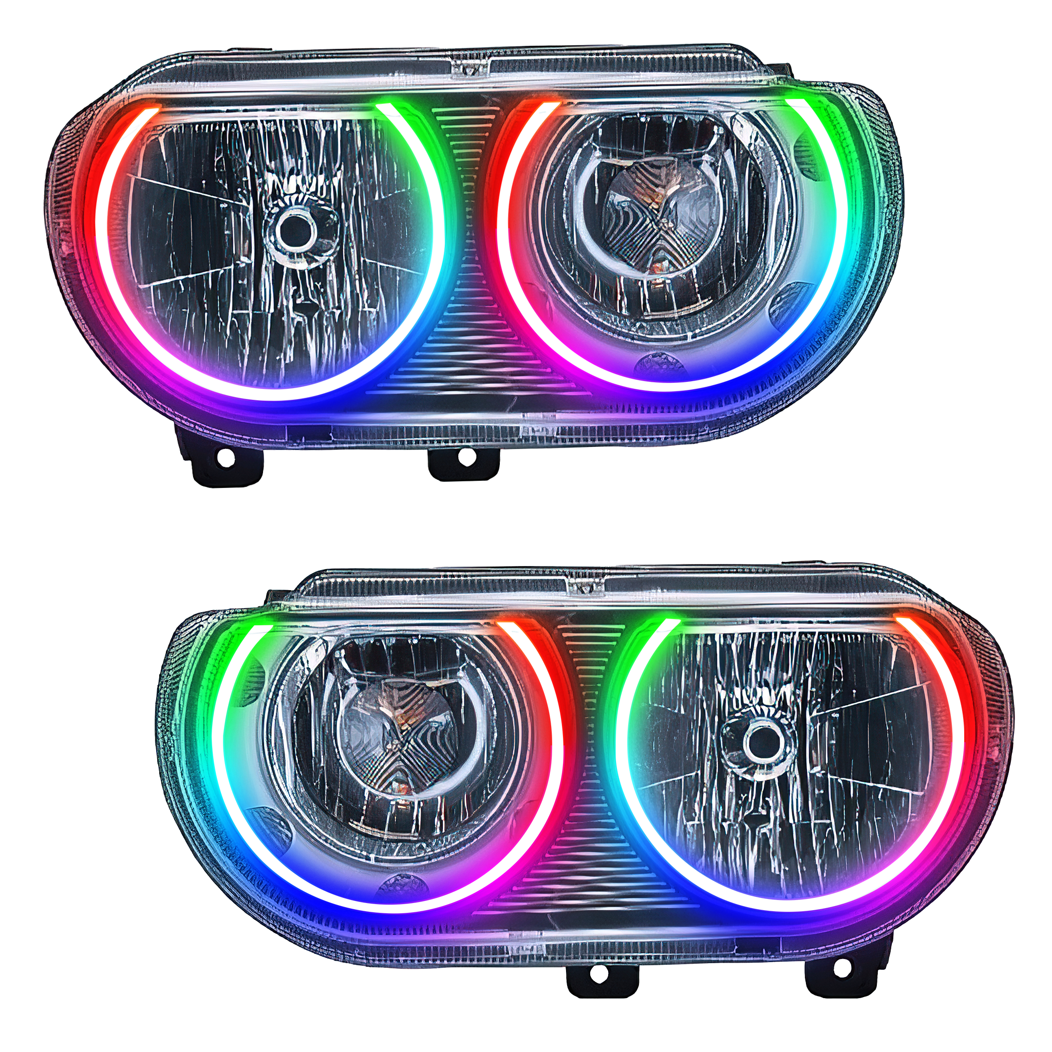 Dodge Challenger: Multicolor Built Headlights (2008-2014)