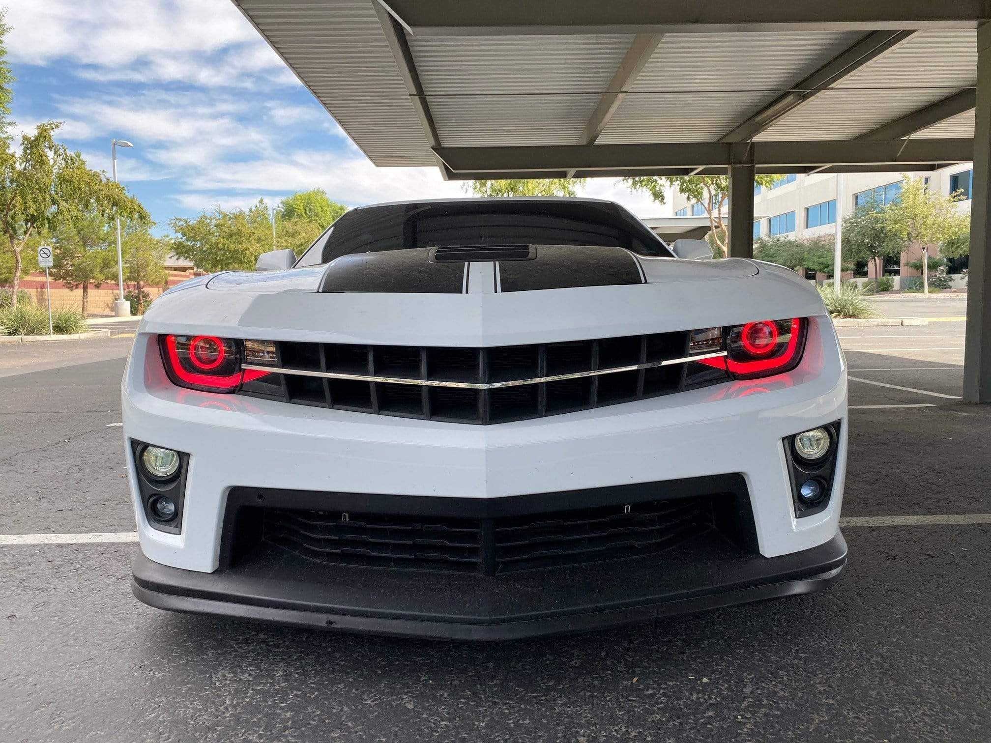 2010-2013 Chevrolet Camaro: Multicolor Built Headlights - RGB Halo Kits Multicolor Flow Series Color Chasing RGBWA LED headlight kit Colorshift Oracle Lighting Trendz OneUpLighting Morimoto theretrofitsource AutoLEDTech Diode Dynamics