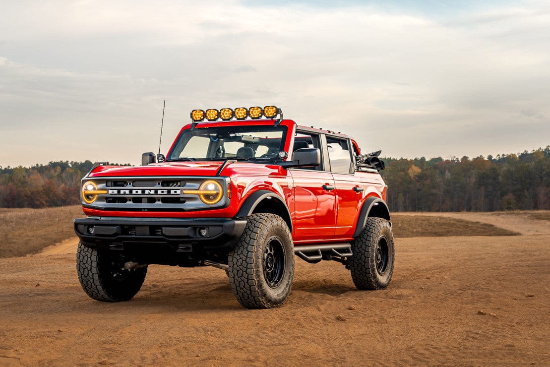 2021-2023 Ford Bronco XRGB LED Prebuilt Headlights - RGB Halo Kits Multicolor Flow Series Color Chasing RGBWA LED headlight kit Colorshift Oracle Lighting Trendz OneUpLighting Morimoto theretrofitsource AutoLEDTech Diode Dynamics